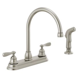 Two Handle Deck-mount Kitchen Faucet in Stainless