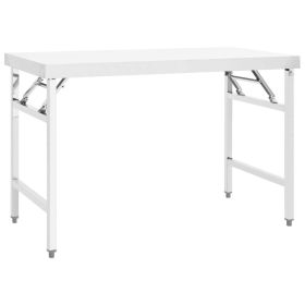 vidaXL Kitchen Folding Work Table 47.2"x24"x32" Stainless Steel