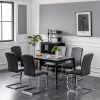 Set of 2 Grey Dining Chair Faux Leather Upholstered Kitchen Island Side Chair