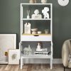 Storage Cabinet with 2 Open Shelves; 1 Drawer & 1 Cupboard Kitchen Pantry Storage Cabinet with Freestanding Floor Bathroom Cabinet; Bookshelf; Display