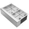 Trustmade 33 x 20 Inches Apron Farmhouse Double Bowl 60/40; 16 Gauge Stainless Steel Kitchen Sink (33&quot; X 20&quot; X 10&quot;)