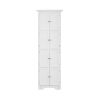 72&quot; Tall Corner Cabinet; Wall Storage Cabinet with 8 Doors and 4 Shelves; for Bathroom; Kitchen; Living Room; or Bedroom; (White)