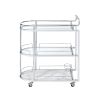 Inyo Serving Cart in Clear Glass &amp; Chrome Finish AC00161