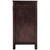 U-style Wood Storage Cabinet with Doors and Adjustable Shelf; Entryway Kitchen Dining Room; Brown