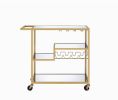 Adamsen Serving Cart; Champagne &amp; Mirror 98354