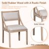 TREXM Retro Wood Dining Chairs Set of 2; Upholstered Chairs with Solid Wood Legs and Frame for Kitchen; Living Room; Dining Room (Natural Wood Wash)