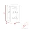 Cala Kitchen Island 23; Two Shelves; Two Drawers -White / Light Oak