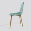 Dining Chair Set of 4; Mid Century Modern Side Dining Kitchen Chair Velvet Upholstered Dining Chair for Kitchen Restaurant and Living Room; Light Gree