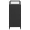 vidaXL Bar Cart with Drawer Black 39.4"x17.7"x38.2" Poly Rattan