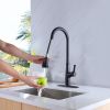 Black Kitchen Faucet with Pull Down Sprayer Single Handle Pull Out Kitchen Sink Faucet RKF9608MB