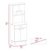 Della 60 Kitchen Pantry with Countertop; Closed & Open Storage -Smokey Oak