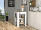 Cala Kitchen Island 23; Two Shelves; Two Drawers -White / Light Oak