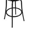 Vintage Industrial Counter Height Bar Stools Set of 2; Swivel Barstools with Metal Back for Kitchen Island; 26 Inch Height Round Seat