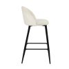 37.8"H 2-Piece Bar Stools/Pub Kitchen Chairs (Set of 2) - Cream