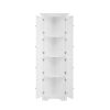 72&quot; Tall Corner Cabinet; Wall Storage Cabinet with 8 Doors and 4 Shelves; for Bathroom; Kitchen; Living Room; or Bedroom; (White)