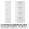 72&quot; Tall Corner Cabinet; Wall Storage Cabinet with 8 Doors and 4 Shelves; for Bathroom; Kitchen; Living Room; or Bedroom; (White)