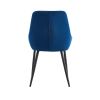 Modern Blue Velvet Dining Chairs ; Fabric Accent Upholstered Chairs Side Chair with Black Legs for Home Furniture Living Room Bedroom Kitchen Dinning