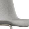 Dining Chairs Set of 4; Spoon shape Modern Style Dining Kitchen Room Upholstered Side Chairs; Accent Chairs with Soft Linen Fabric Cover Cushion Seat