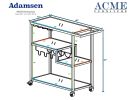 Adamsen Serving Cart; Champagne &amp; Mirror 98354