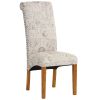 Chairs; Set of 2 Uphostered Kitchen Dining Chairs w/Wood Legs; Padded Seat; Linen Fabric; Nails; Dining Chairs; Ideal for Dining Room; Kitchen; Living