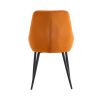 Modern Orange Velvet Dining Chairs ; Fabric Accent Upholstered Chairs Side Chair with Black Legs for Home Furniture Living Room Bedroom Kitchen Dinnin