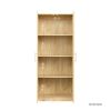 High wardrobe and kitchen cabinet with 2 doors and 3 partitions to separate 4 storage spaces; oak