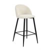 37.8"H 2-Piece Bar Stools/Pub Kitchen Chairs (Set of 2) - Cream