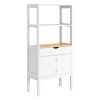 Storage Cabinet with 2 Open Shelves; 1 Drawer & 1 Cupboard Kitchen Pantry Storage Cabinet with Freestanding Floor Bathroom Cabinet; Bookshelf; Display