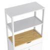 Storage Cabinet with 2 Open Shelves; 1 Drawer & 1 Cupboard Kitchen Pantry Storage Cabinet with Freestanding Floor Bathroom Cabinet; Bookshelf; Display