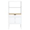 Storage Cabinet with 2 Open Shelves; 1 Drawer & 1 Cupboard Kitchen Pantry Storage Cabinet with Freestanding Floor Bathroom Cabinet; Bookshelf; Display