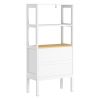 Storage Cabinet with 2 Open Shelves; 1 Drawer & 1 Cupboard Kitchen Pantry Storage Cabinet with Freestanding Floor Bathroom Cabinet; Bookshelf; Display