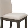 TOPMAX Farmhouse 4-Piece Wood Dining Chair Set for 4; Kitchen Upholstered Dining Chairs for Small Places; Gray Legs+Beige Cushion