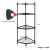 YSSOA 4 Tier Corner Display Rack Multipurpose Metal Shelving Unit; Bookcase Storage Rack Plant Stand for Living Room; Home Office; Kitchen; Small Spac