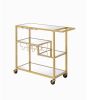 Adamsen Serving Cart; Champagne &amp; Mirror 98354