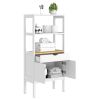 Storage Cabinet with 2 Open Shelves; 1 Drawer & 1 Cupboard Kitchen Pantry Storage Cabinet with Freestanding Floor Bathroom Cabinet; Bookshelf; Display