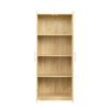 High wardrobe and kitchen cabinet with 2 doors and 3 partitions to separate 4 storage spaces; oak