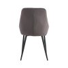 Modern Gray Velvet Dining Chairs ; Fabric Accent Upholstered Chairs Side Chair with Black Legs for Home Furniture Living Room Bedroom Kitchen Dinning