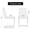 Dining Chairs Set of 4; Spoon shape Modern Style Dining Kitchen Room Upholstered Side Chairs; Accent Chairs with Soft Linen Fabric Cover Cushion Seat