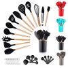 Silicone Kitchen Utensils Set 38 Pieces and Utensil Holder