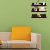 Set of 3 Floating Shelves in Composite Wood - Wall Mounted Storage Shelves for Bedroom, Living Room, Bathroom, Kitchen, Office and More RT