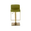 SUPERJARE Bar Stools - Swivel Barstool Chairs with Back; Modern Pub Kitchen Counter Height; velvet ( 1pc/ctn )