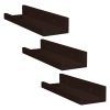 Set of 3 Floating Shelves in Composite Wood - Wall Mounted Storage Shelves for Bedroom, Living Room, Bathroom, Kitchen, Office and More RT