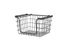 Oceanstar Stackable Metal Wire Storage Basket Set for Pantry, Countertop, Kitchen or Bathroom â€šÃ„Ã¬ Black, Set of 3