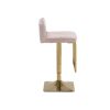 SUPERJARE Bar Stools - Swivel Barstool Chairs with Back; Modern Pub Kitchen Counter Height; velvet; ( 1pc/ctn )