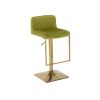 SUPERJARE Bar Stools - Swivel Barstool Chairs with Back; Modern Pub Kitchen Counter Height; velvet ( 1pc/ctn )