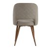 Modern Dining Chairs; Linen Accent Chair; Living Room Leisure Chairs; Upholstered Side Chair with Metal Legs for Dining Room Kitchen Vanity Patio Club