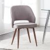 Modern Dining Chairs; Linen Accent Chair; Living Room Leisure Chairs; Upholstered Side Chair with Metal Legs for Dining Room Kitchen Vanity Patio Club