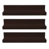 Set of 3 Floating Shelves in Composite Wood - Wall Mounted Storage Shelves for Bedroom, Living Room, Bathroom, Kitchen, Office and More RT