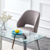 Modern Dining Chairs; Linen Accent Chair; Living Room Leisure Chairs; Upholstered Side Chair with Metal Legs for Dining Room Kitchen Vanity Patio Club