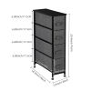 Narrow Dresser, Vertical Storage Unit With 4 Fabric Drawers, Metal Frame, Slim Storage Tower, 7.9" Width, For Living Room, Kitchen, Small Space, Gap,